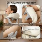 True Relief massager used on the shoulder, thigh, calf and waist