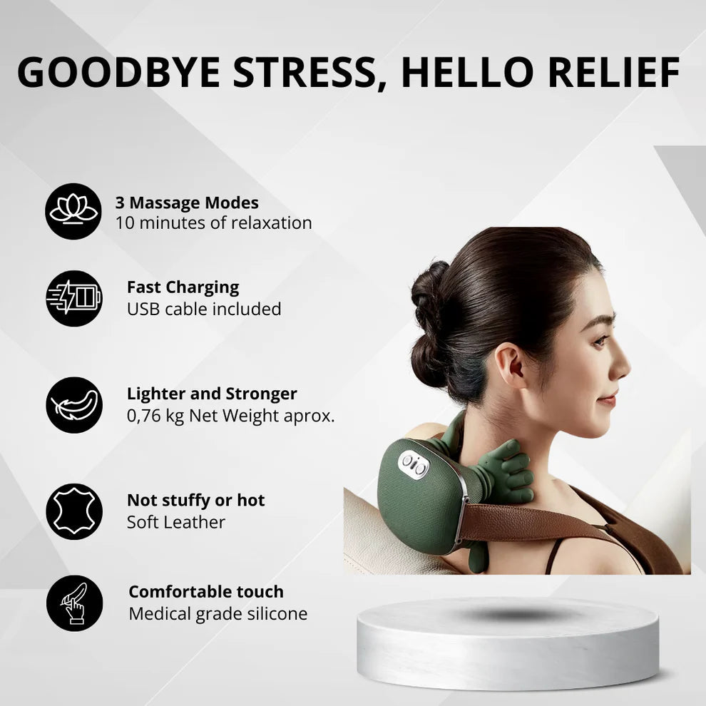 HandGrip Heat & Knead Neck Massager