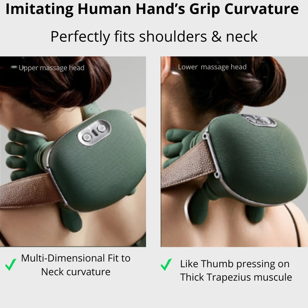 HandGrip Heat & Knead Neck Massager