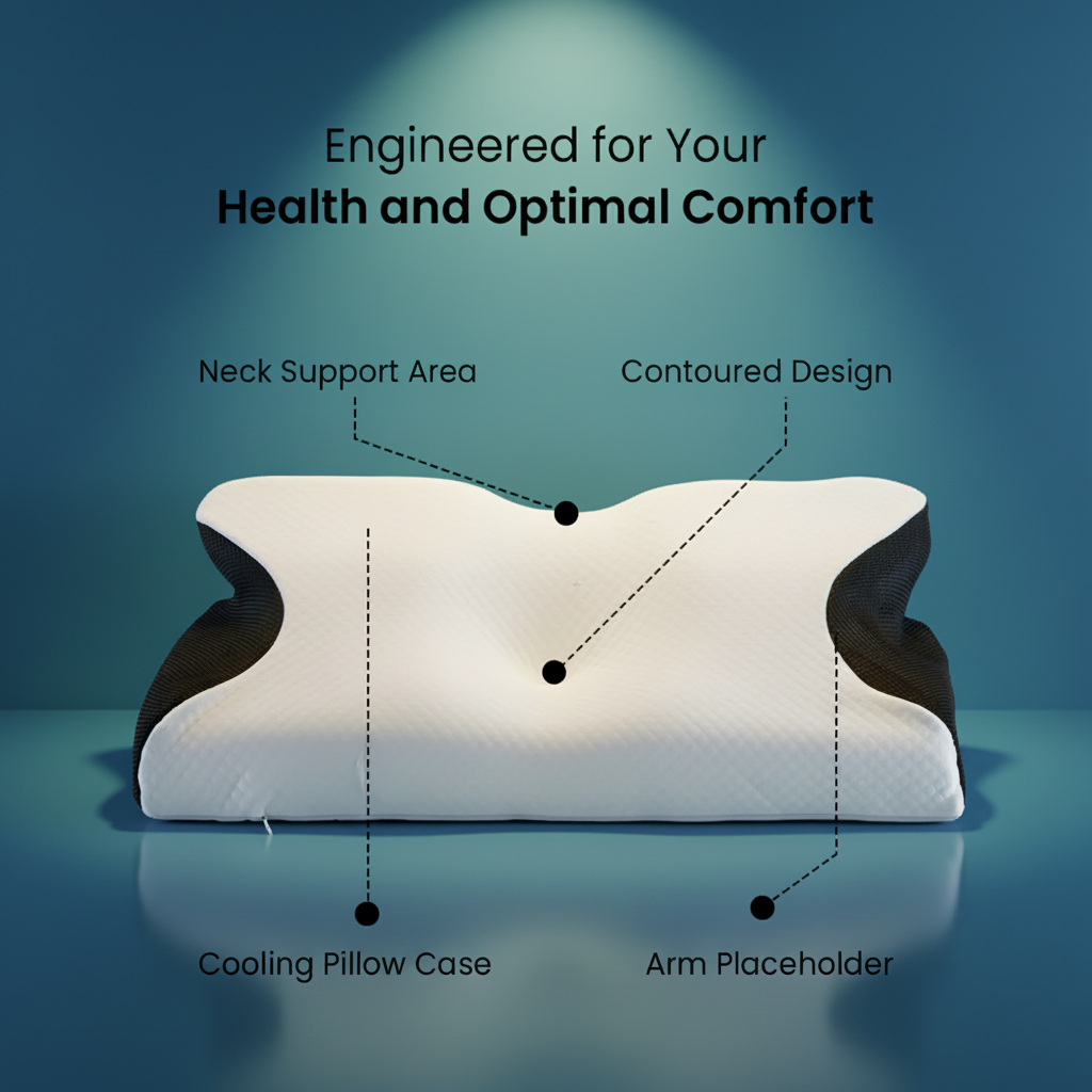 Ergonomic Pillow Close-up