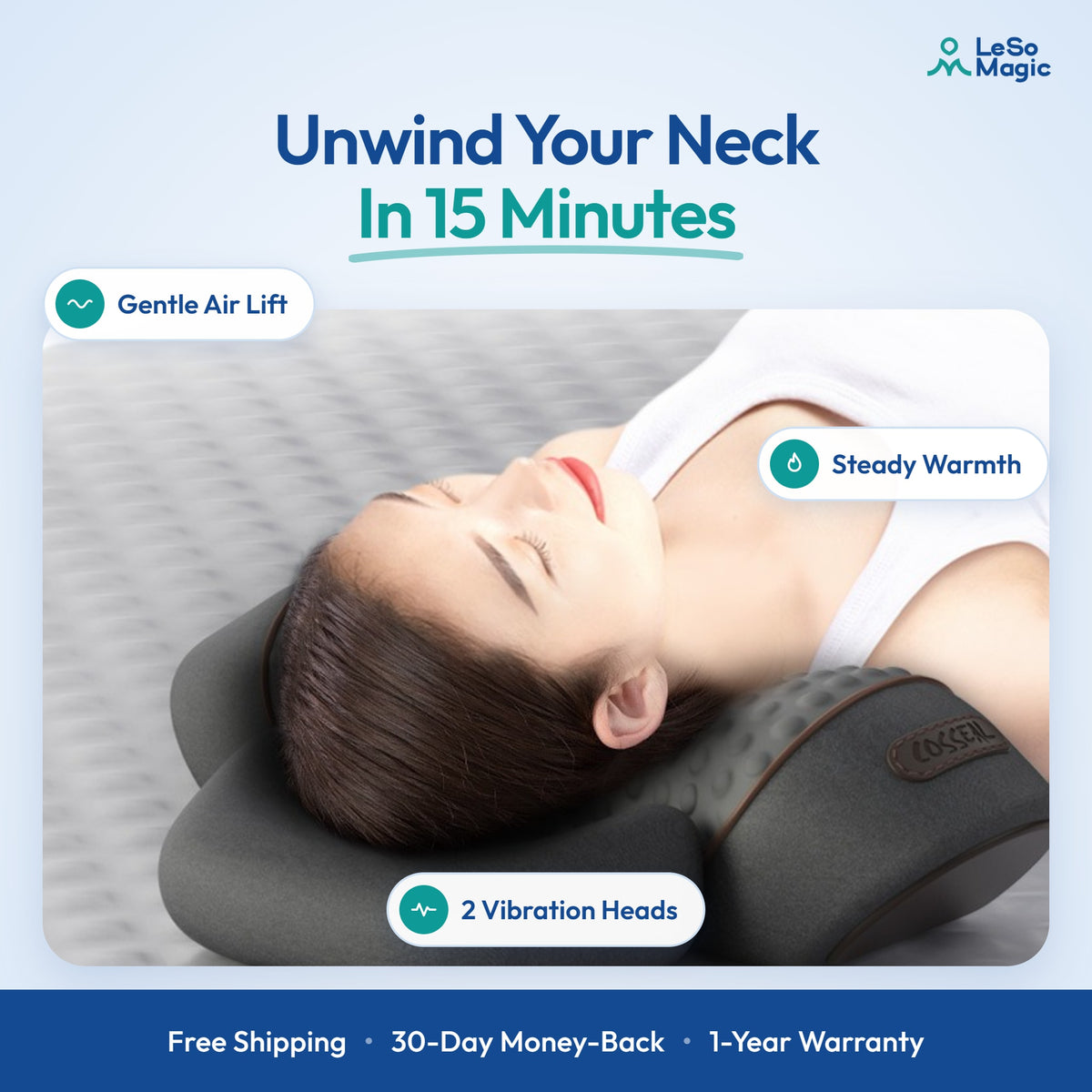 LeSomagic 3-in-1 Neck Traction Pillow