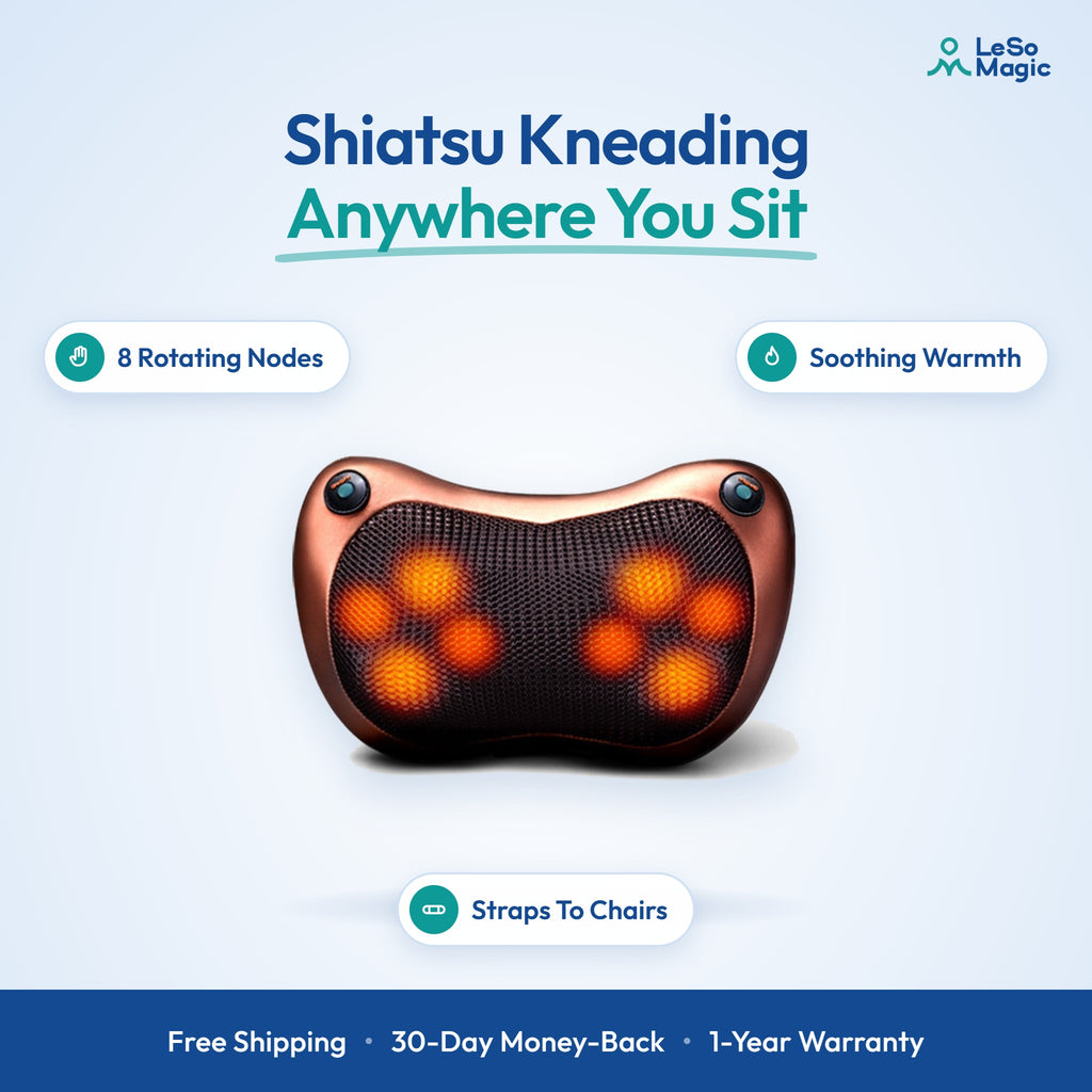 LeSomagic Shiatsu Massage Pillow with Heat