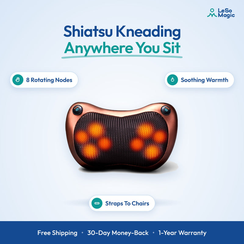 LeSomagic Shiatsu Massage Pillow with Heat