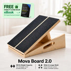 The LeSomagic Slant Board 2.0 wooden slant board with 300 lb weight capacity and wider, longer build